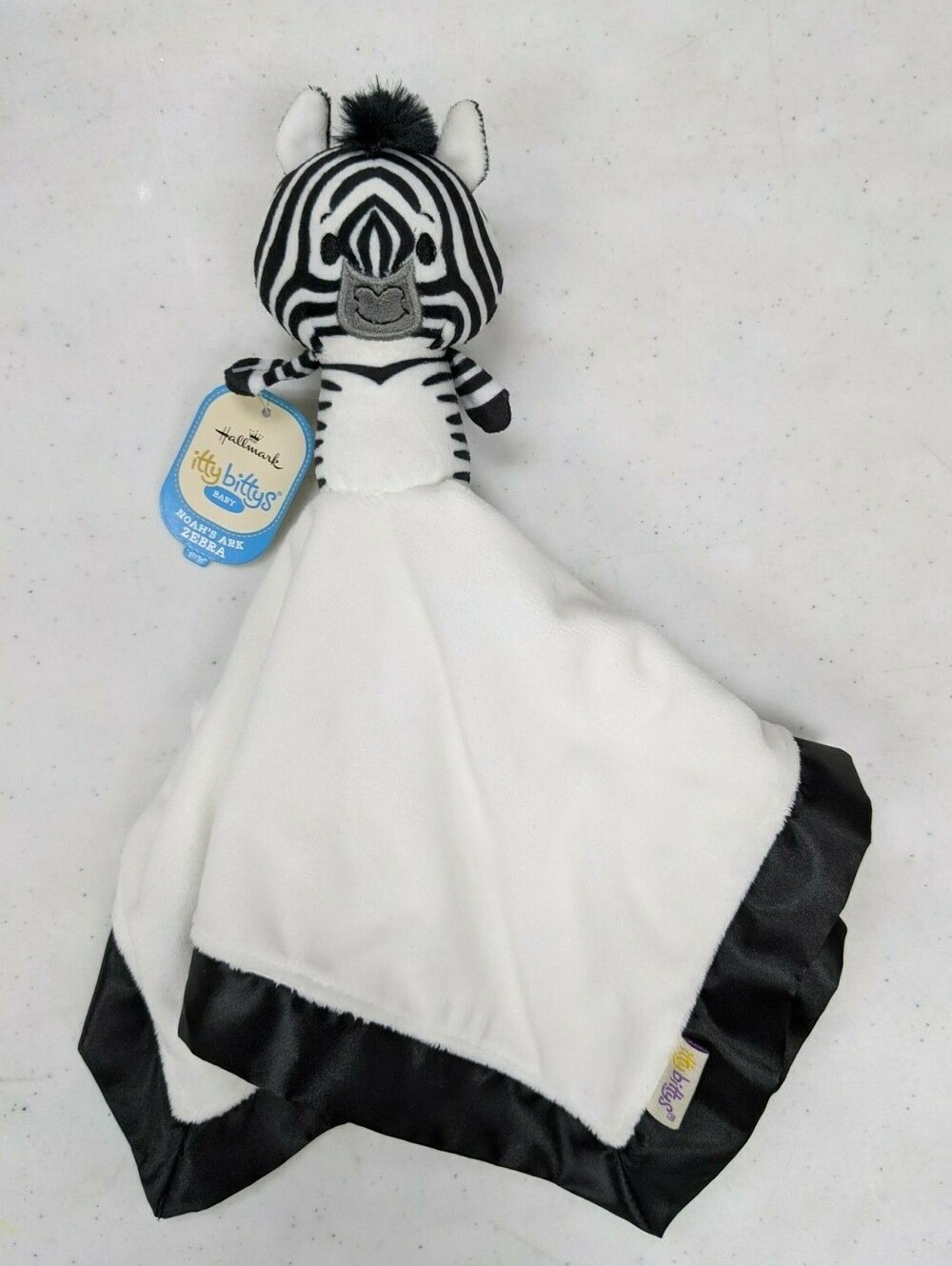 HALLMARK ITTY BITTYS BABY ~ NOAH'S ARK ~ ZEBRA BLANKET PLUSH ~ NWT